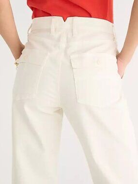 NWT J. Crew Garment-dyed cargo pant in chino twill, Natural